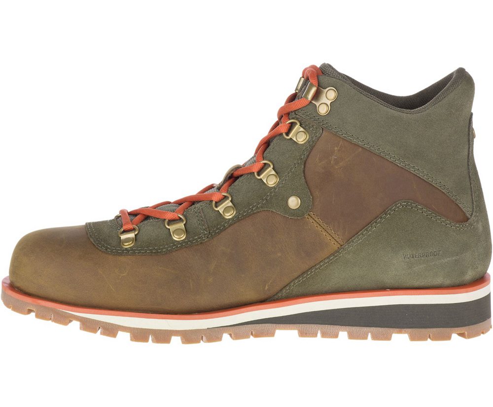 Merrell Boots Brown/Olive - West Fork Waterproof - Mens 57XVORSDI